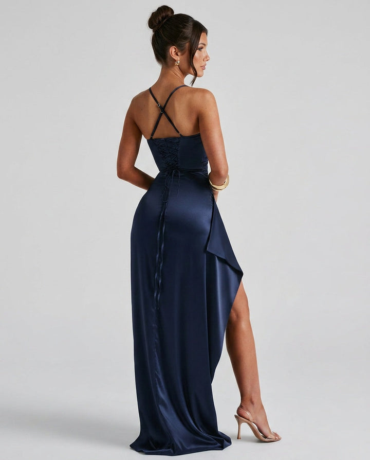 Dahlia | V-Neck Wrap Wedding Guest Maxi Dress