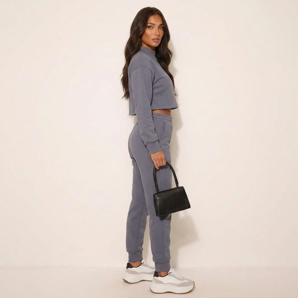 Cora | Cropped Blazer Wide-Leg Trouser Set
