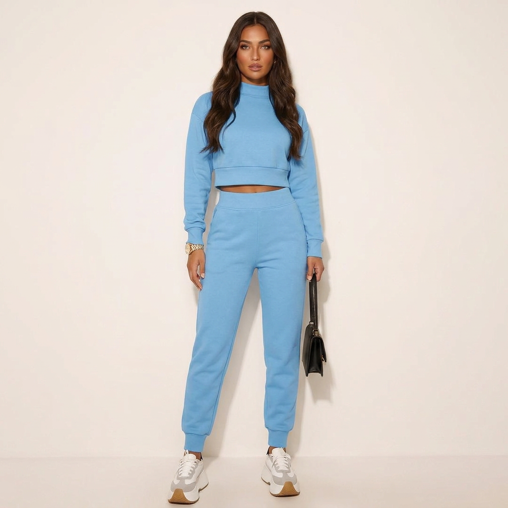 Cora | Cropped Blazer Wide-Leg Trouser Set