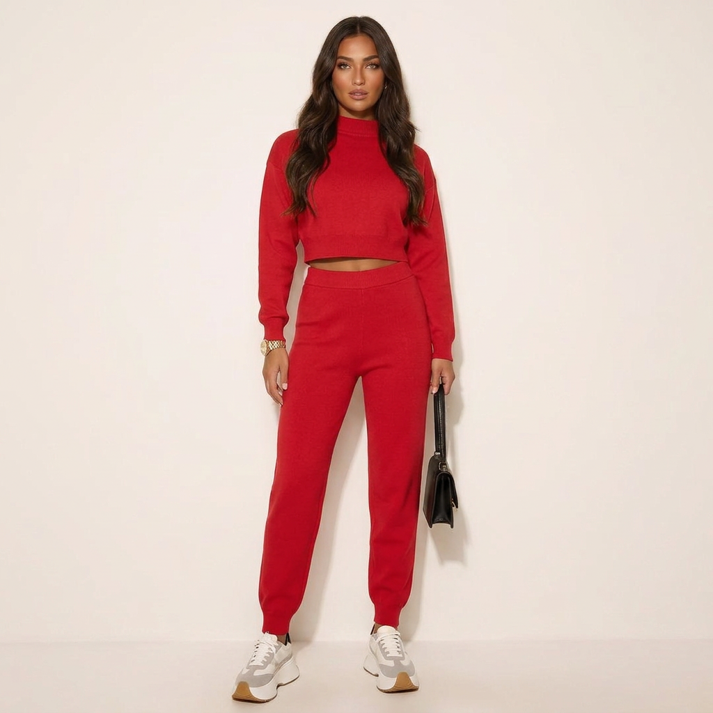 Cora | Cropped Blazer Wide-Leg Trouser Set