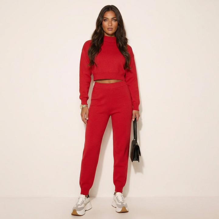 Cora | Cropped Blazer Wide-Leg Trouser Set