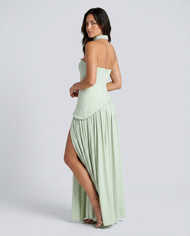Romy | Strapless Asymmetric Waist Maxi Dress