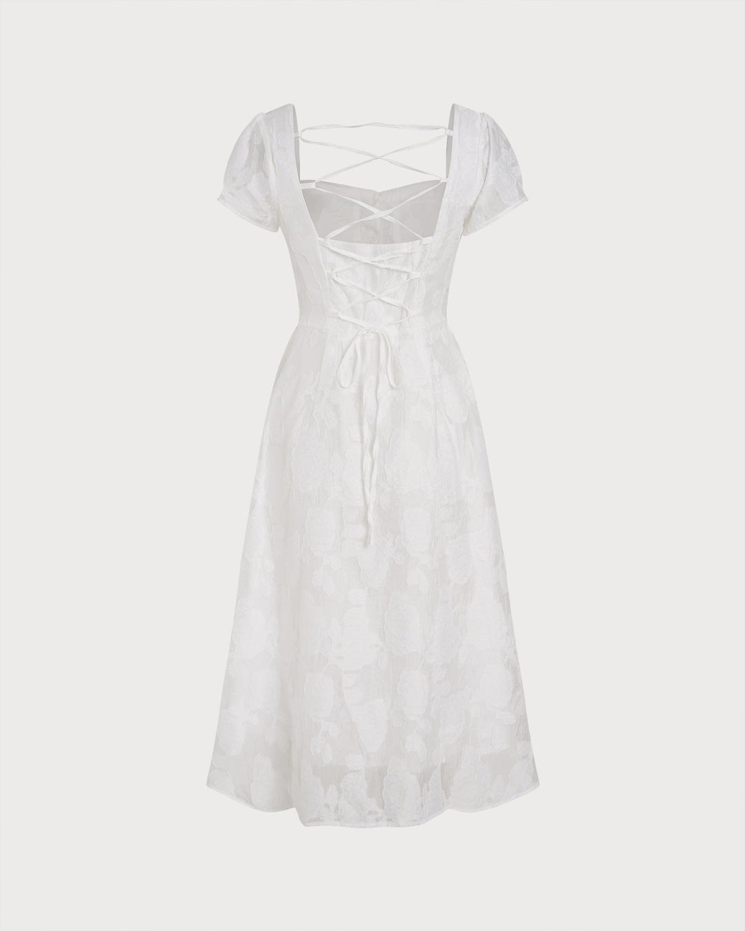 Seraphina | Square Neck Cross-Back Midi Dress