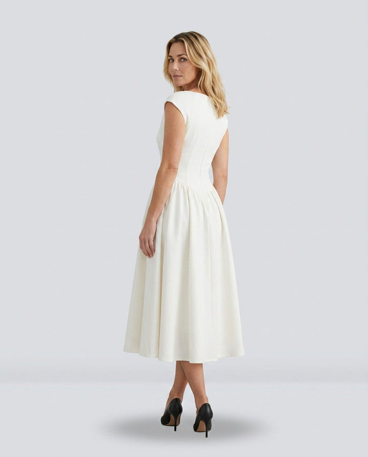 Celeste | Full-Skirt Midi Dress