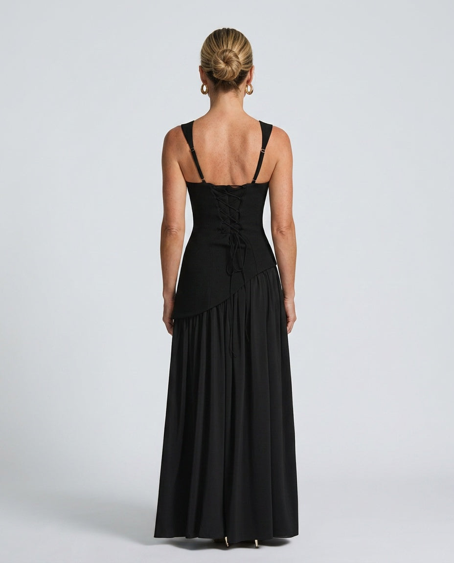 Nina | Strapless Ruched Maxi Dress