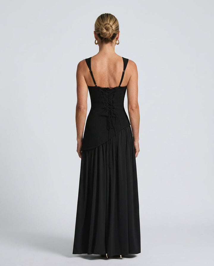 Nina | Strapless Ruched Maxi Dress