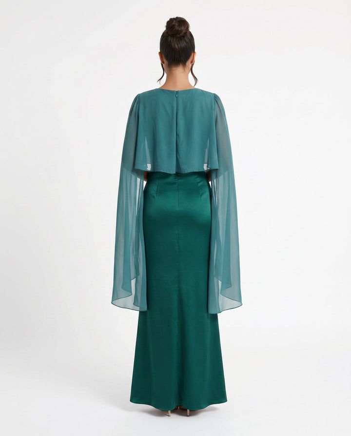 Elin | Lace-Up Mermaid Maxi Dress