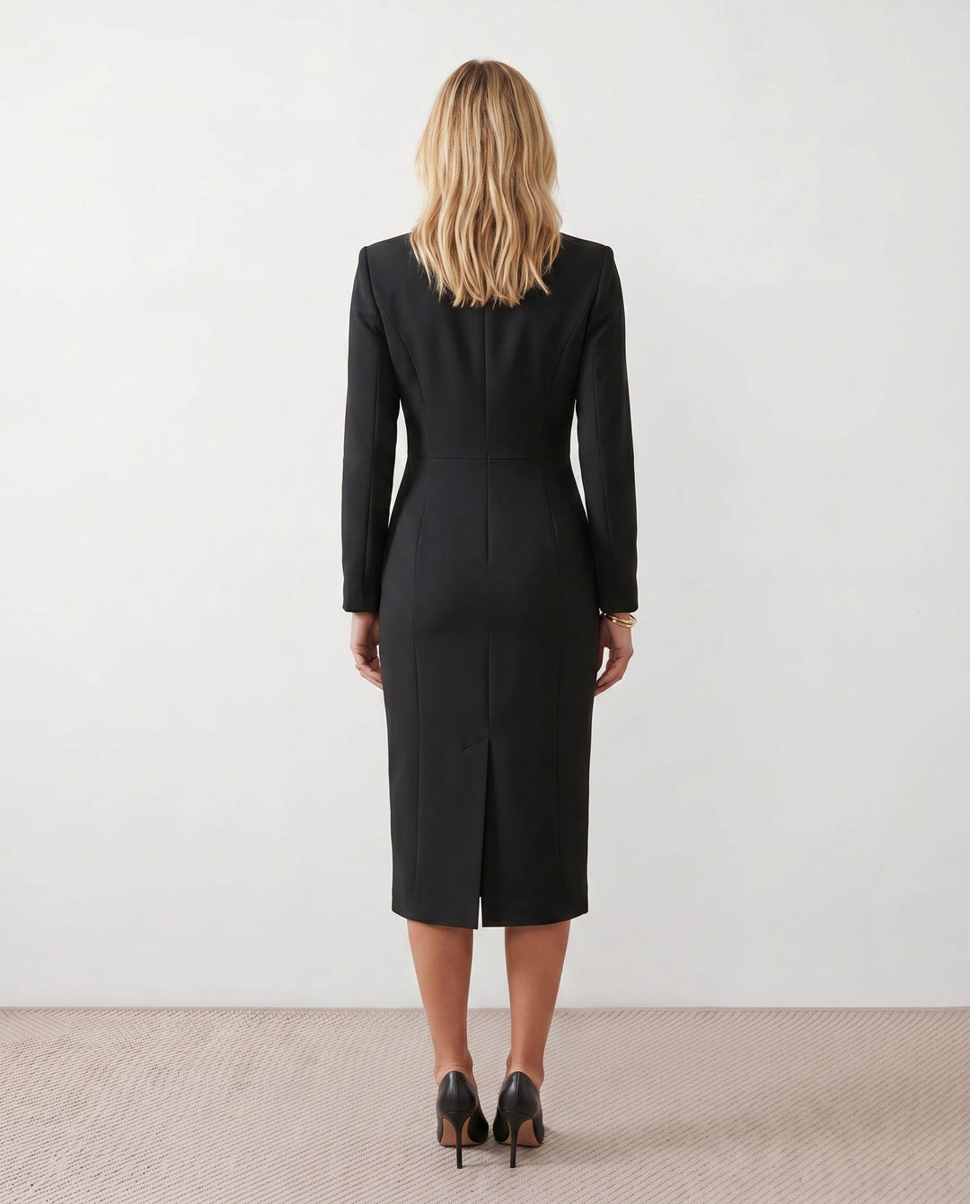 Kaylee | Front Slit Wedding Guest Midi Dress