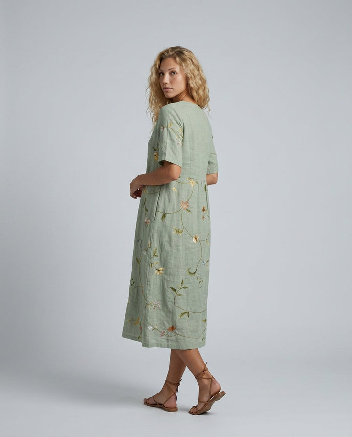 Fiona | Floral Print Midi Dress
