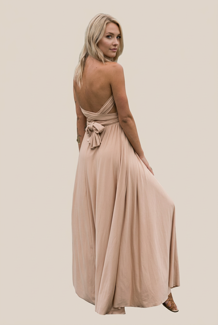 Elara | Convertible Halter Wrap Maxi Dress