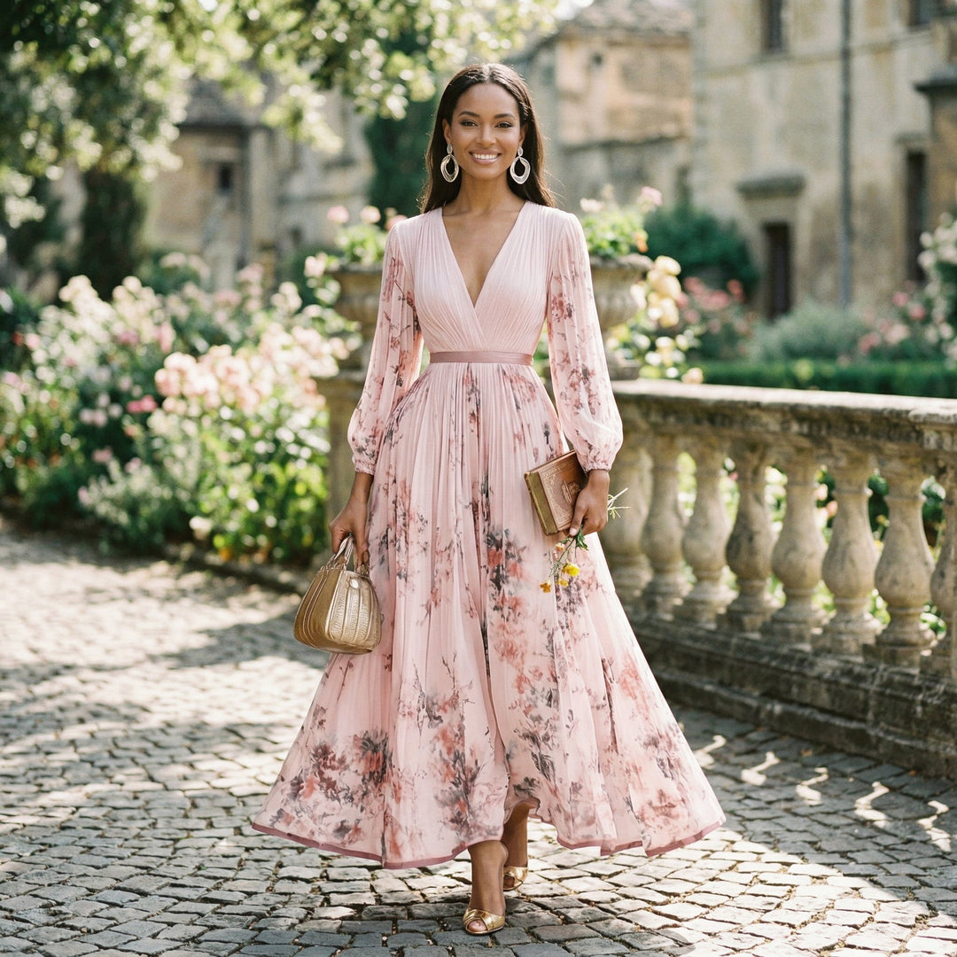 Elovine | Floral Long Sleeve Maxi Dress