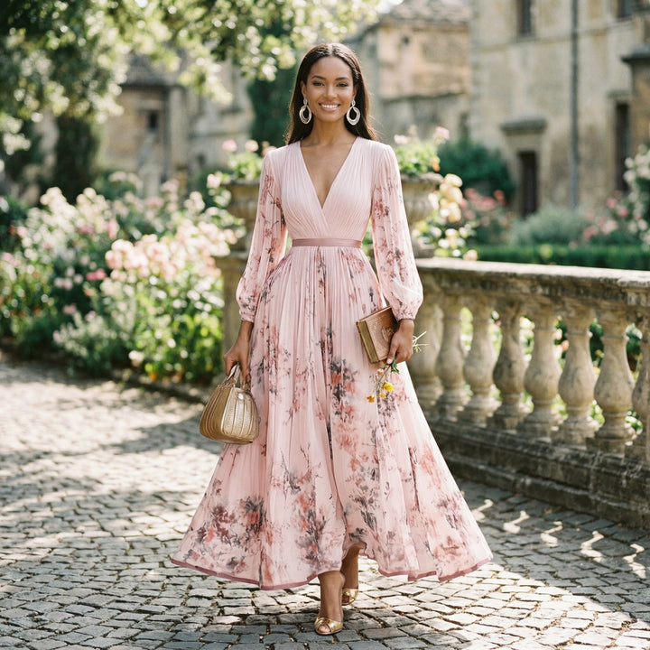 Elovine | Floral Long Sleeve Maxi Dress