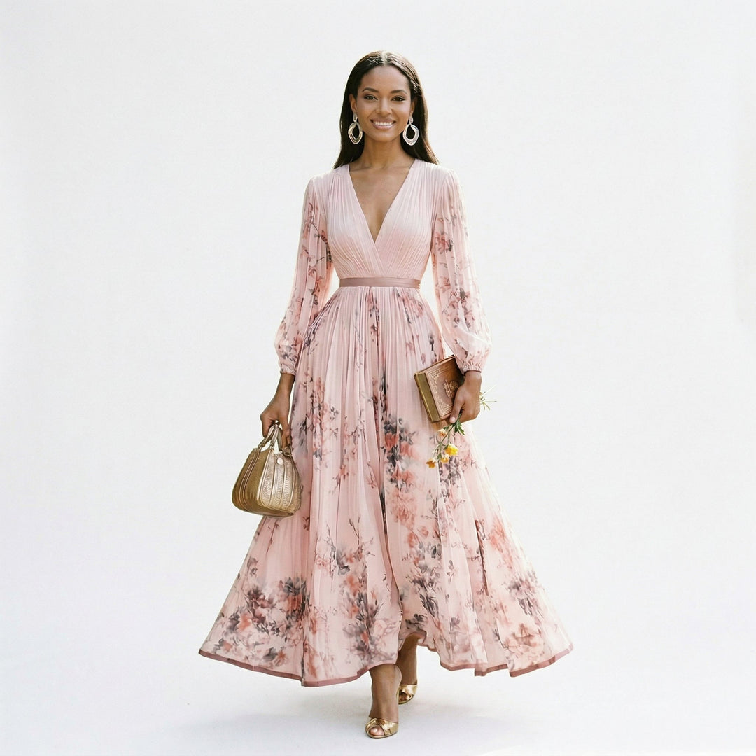 Elovine | Floral Long Sleeve Maxi Dress