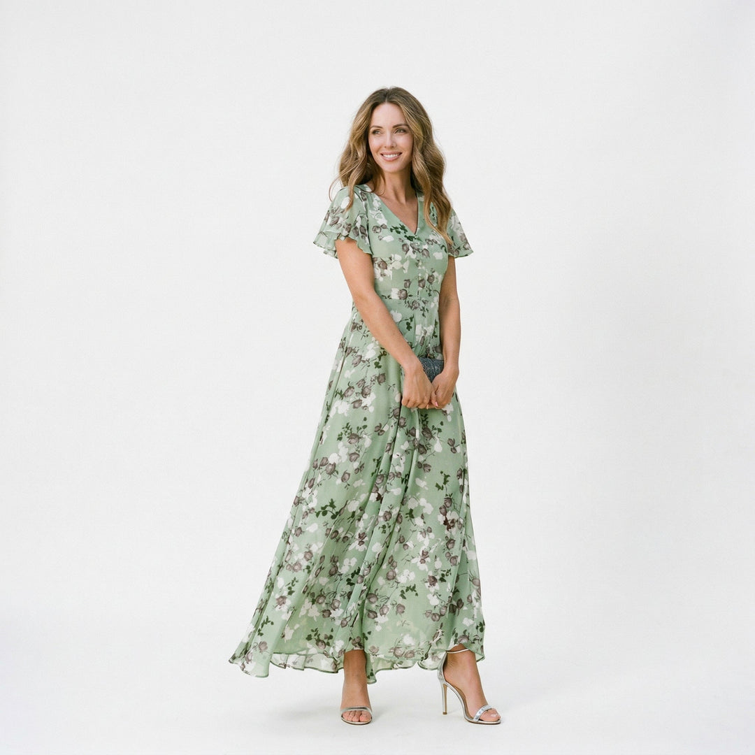 Bianca | Floral Print Maxi Dress