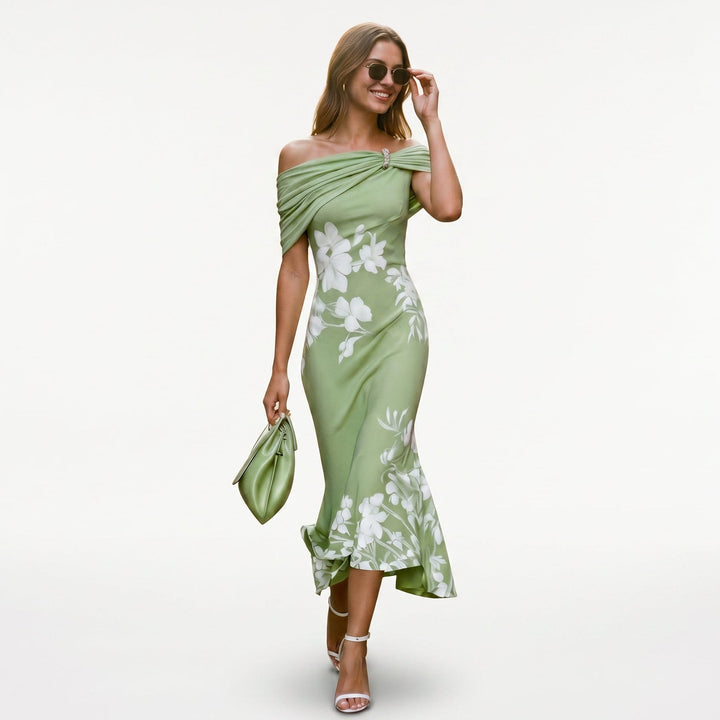 Delphine | Long Sleeve Midi Dress