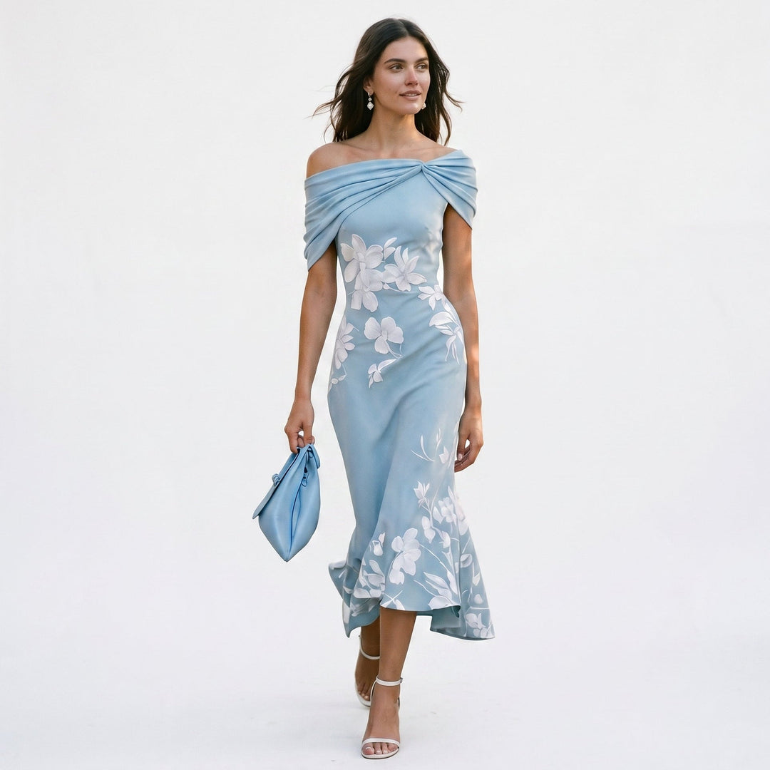 Delphine | Long Sleeve Midi Dress