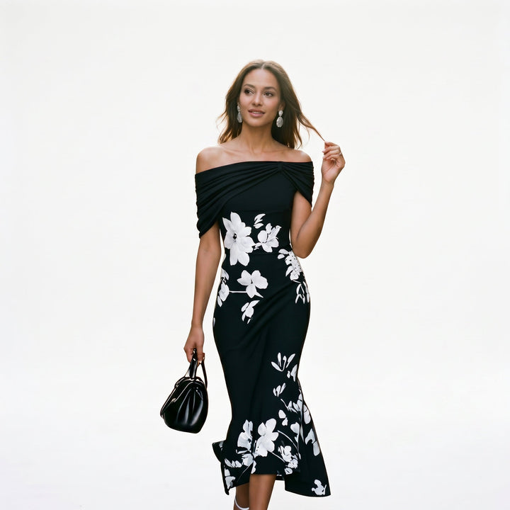 Delphine | Long Sleeve Midi Dress