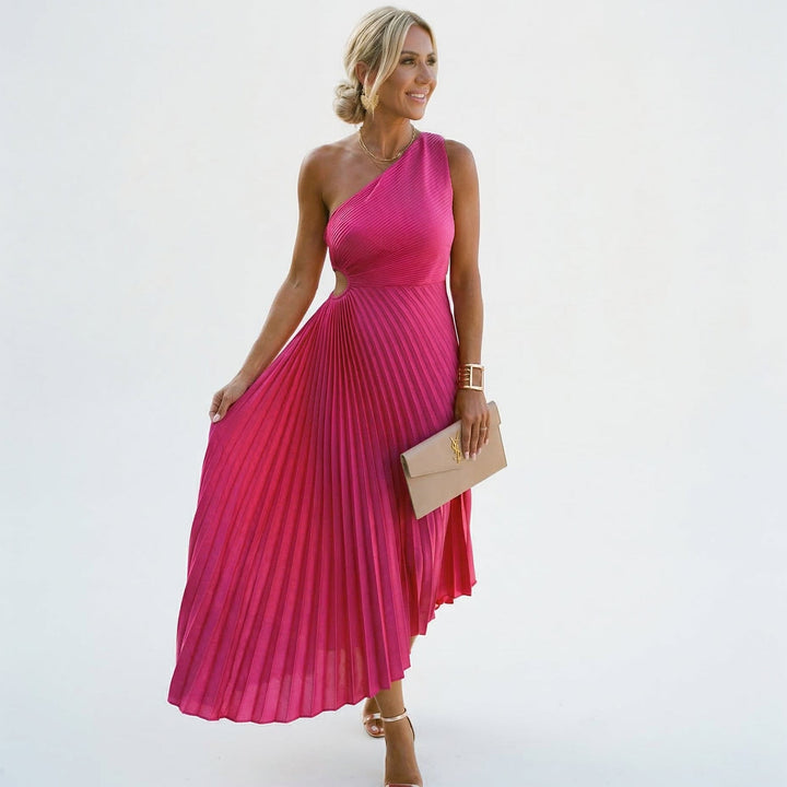 Cleo | One-Shoulder Wedding Guest Maxi Dress