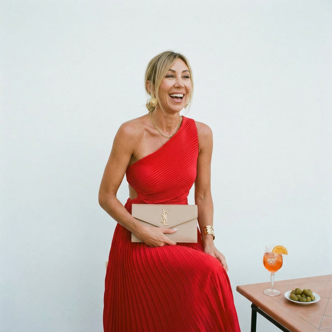 Cleo | One-Shoulder Wedding Guest Maxi Dress