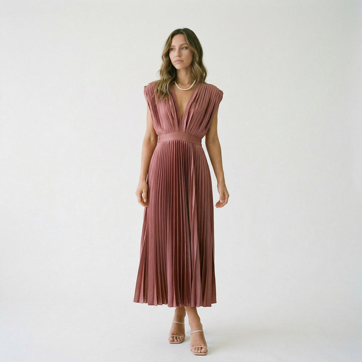 Dahlia | Pleated Maxi Dress