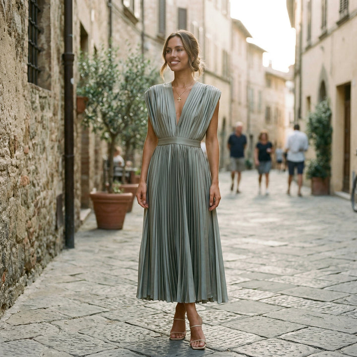 Dahlia | Pleated Maxi Dress