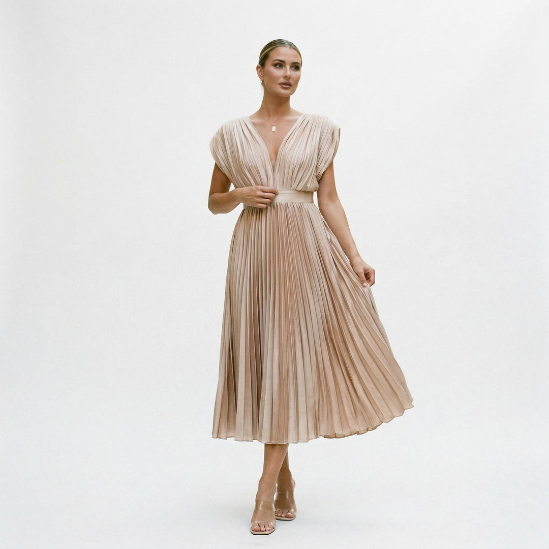 Dahlia | Pleated Maxi Dress