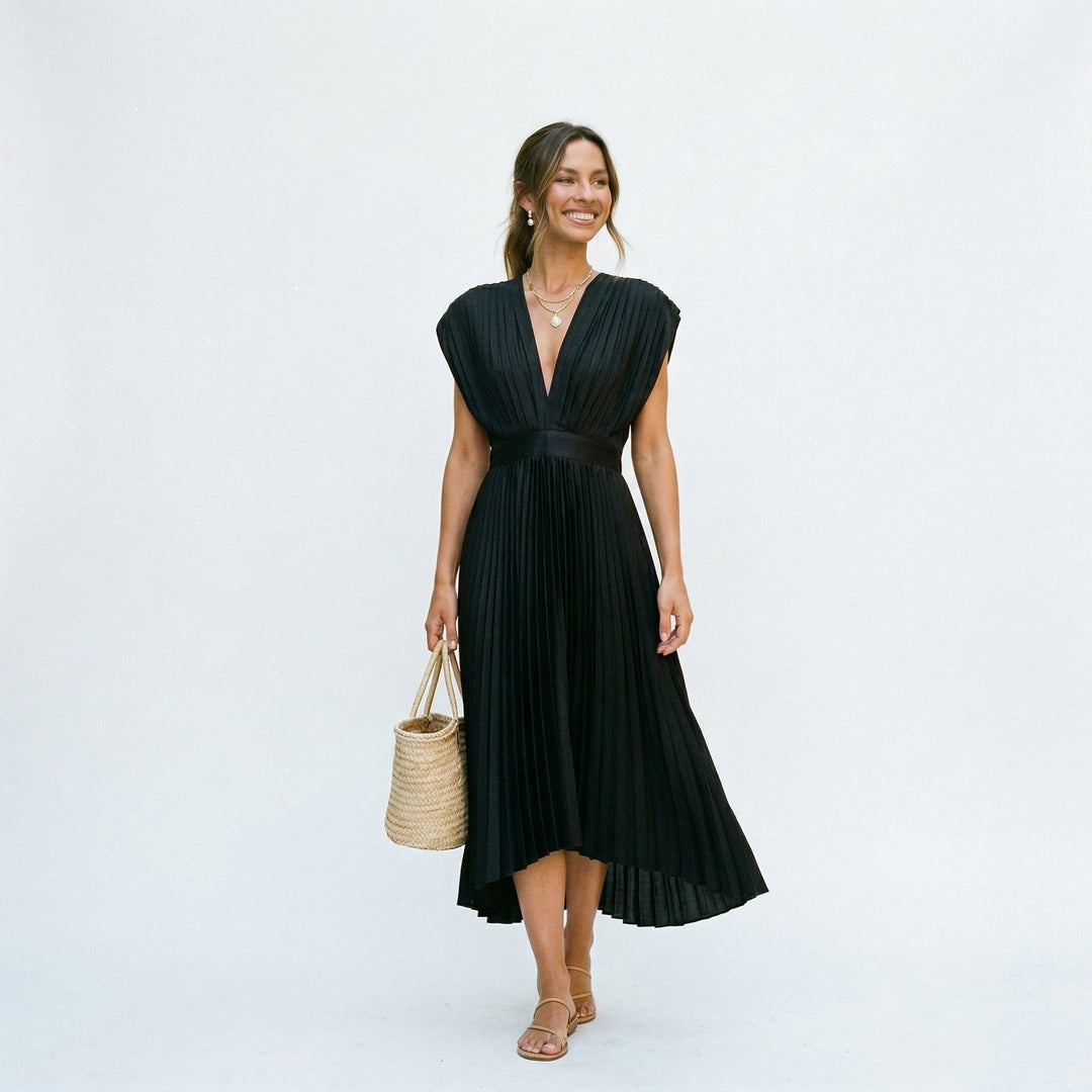 Dahlia | Pleated Maxi Dress