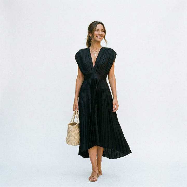 Dahlia | Pleated Maxi Dress