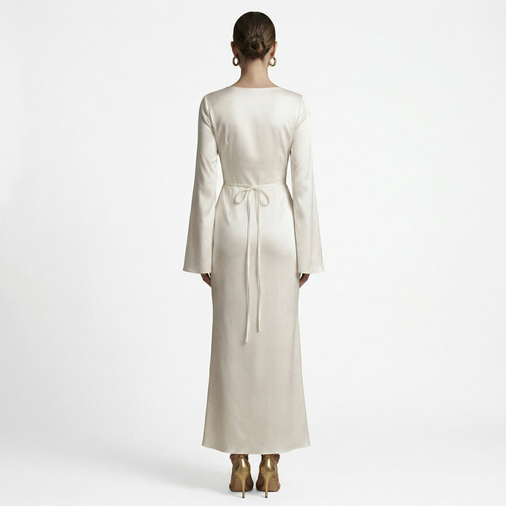 Renata | Long Sleeve Tie Waist Maxi Dress