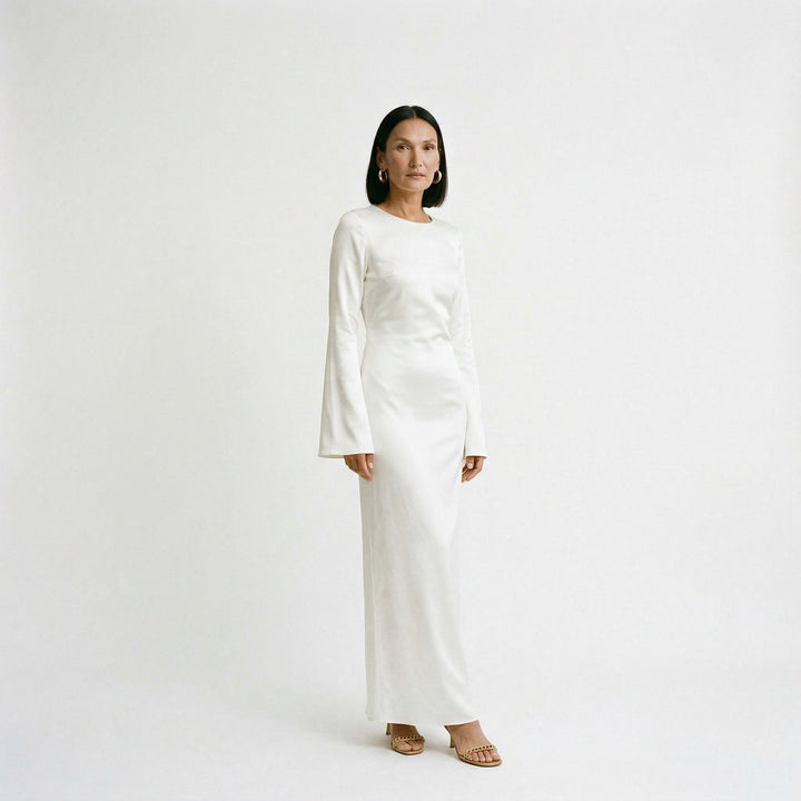 Renata | Long Sleeve Tie Waist Maxi Dress