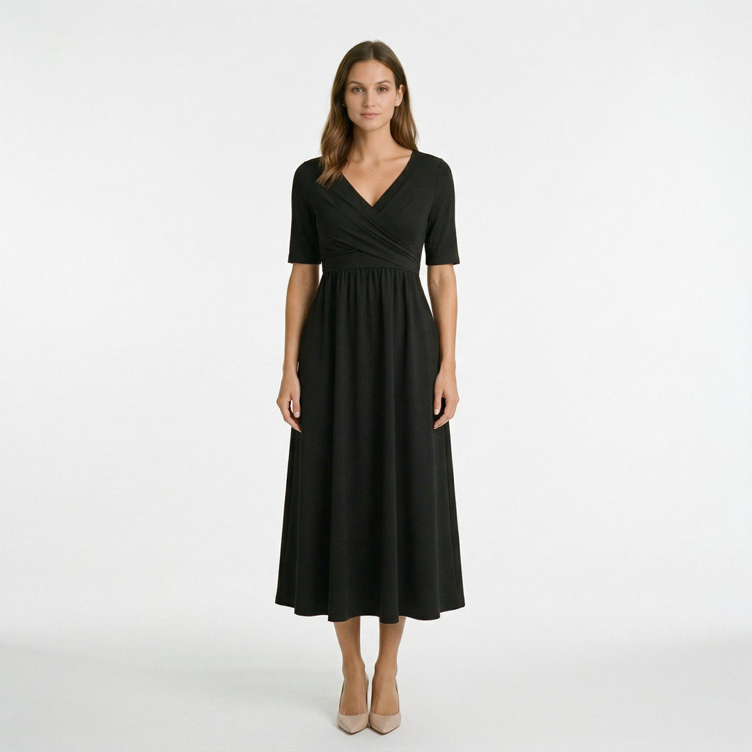 Saskia | Wrap Front Summer Midi Dress