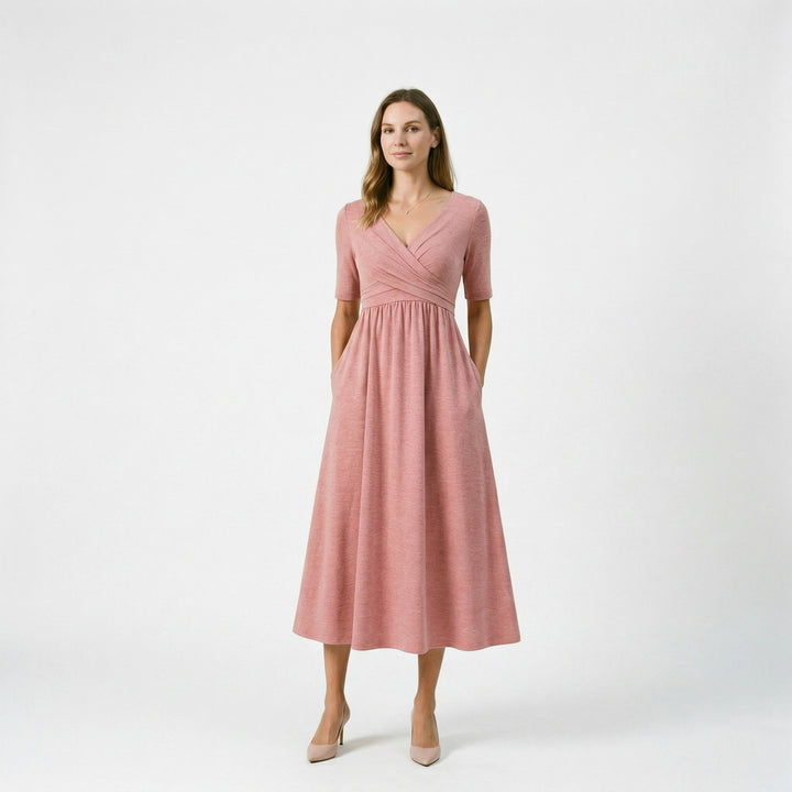 Saskia | Wrap Front Summer Midi Dress
