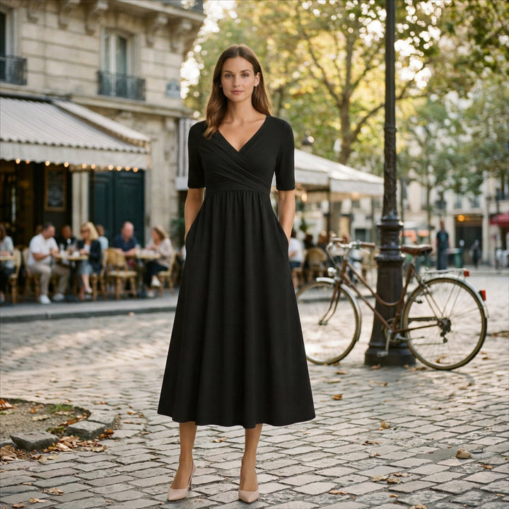 Saskia | Wrap Front Summer Midi Dress