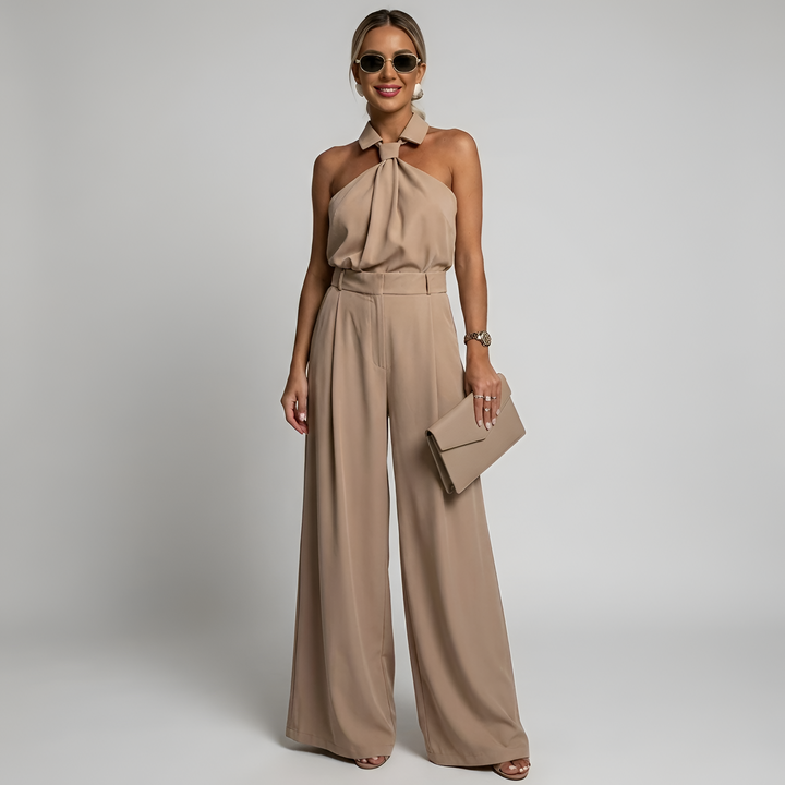 Ines | Halter Neck Wide-Leg Jumpsuit