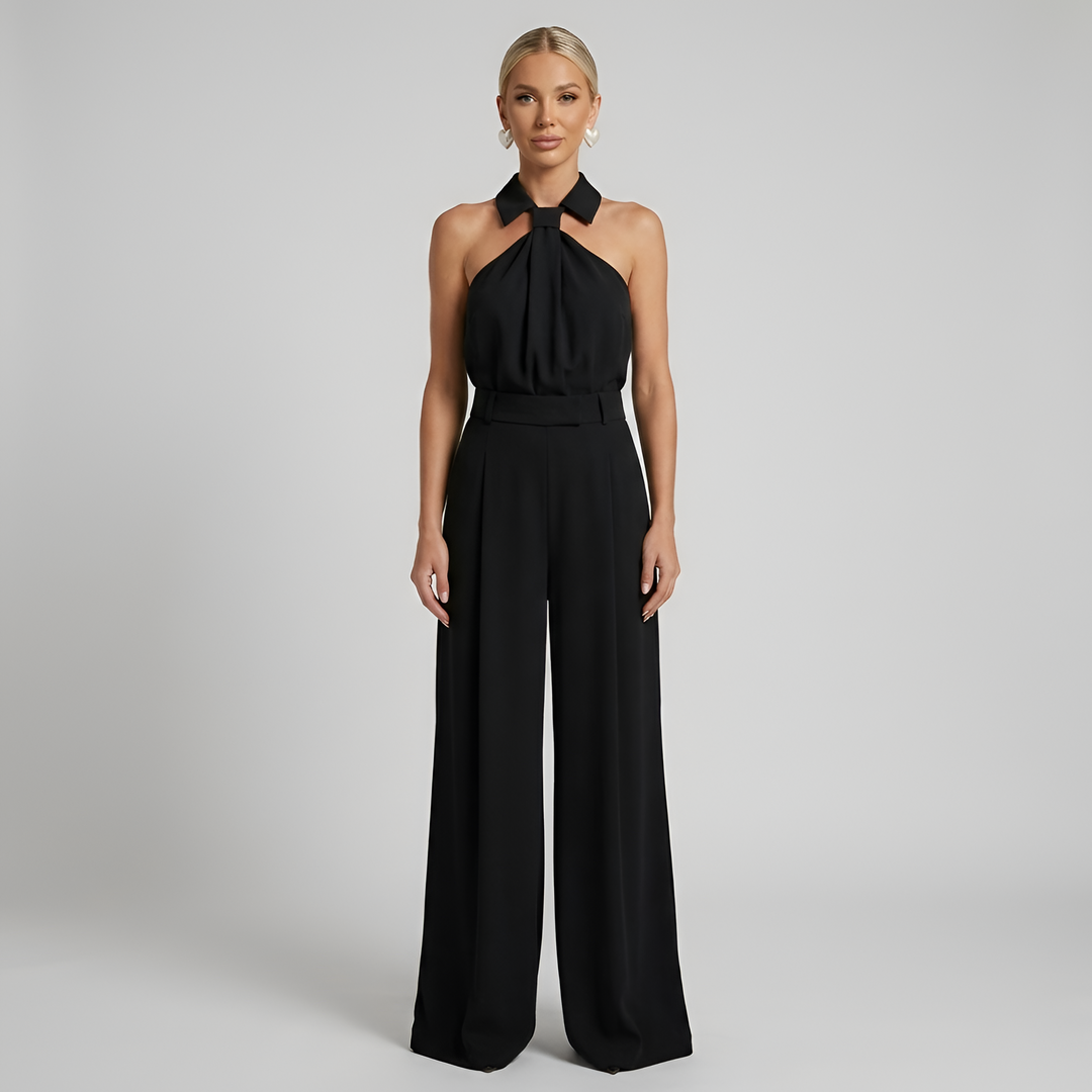 Ines | Halter Neck Wide-Leg Jumpsuit