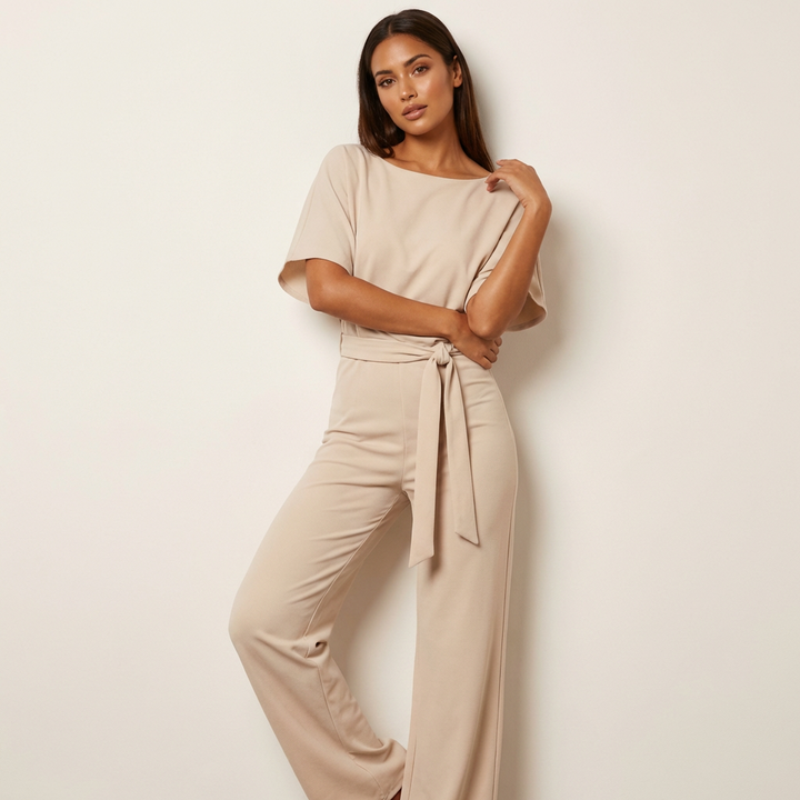Coralie | Belted Wide-Leg Jumpsuit