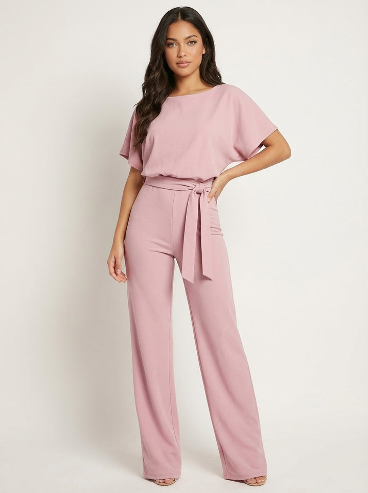 Coralie | Belted Wide-Leg Jumpsuit