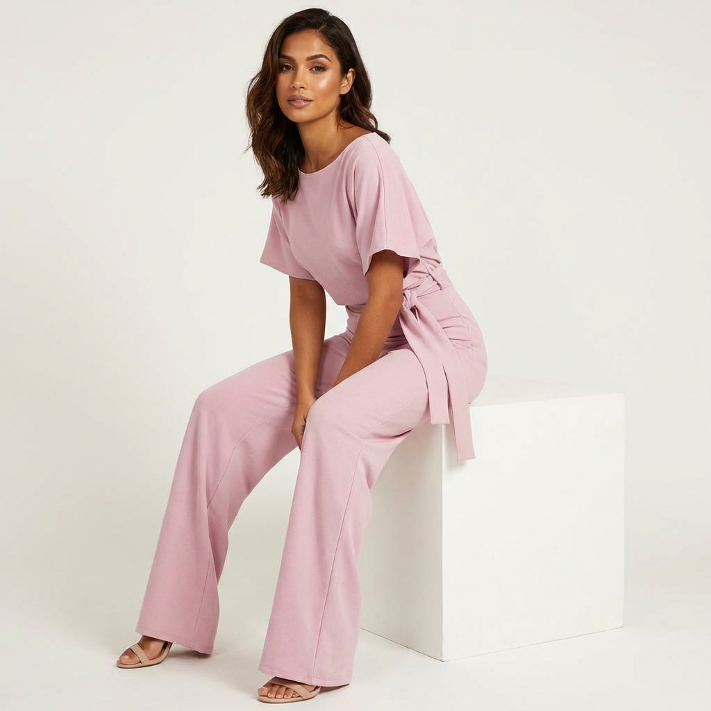 Coralie | Belted Wide-Leg Jumpsuit