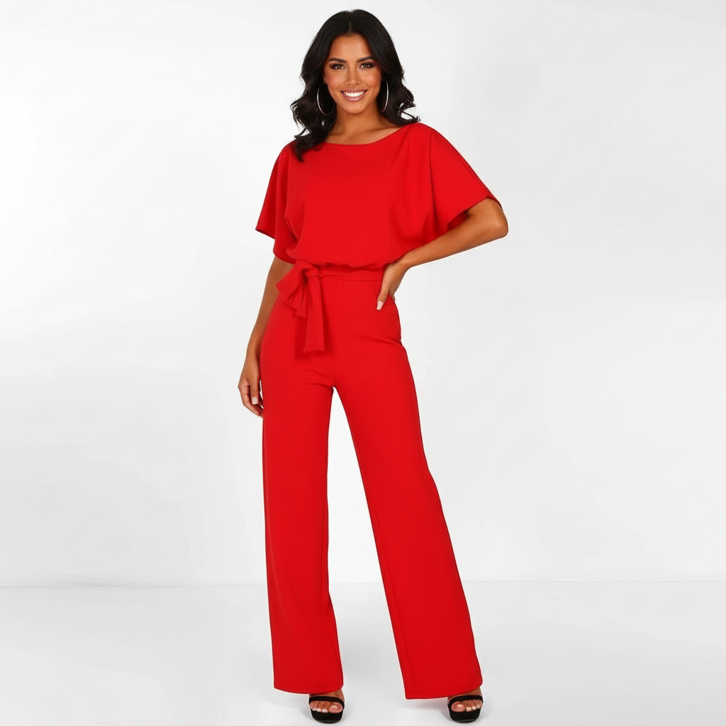 Coralie | Belted Wide-Leg Jumpsuit