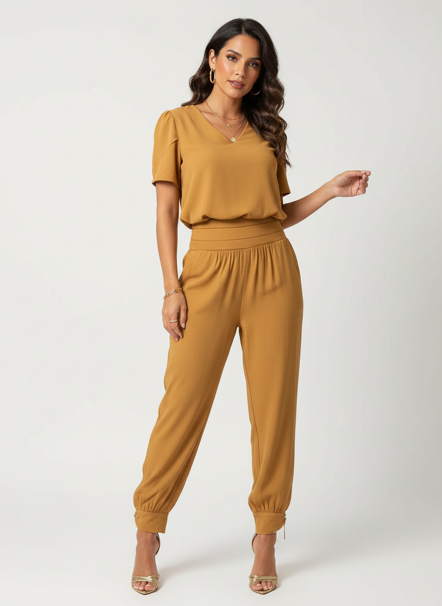 Imogen | V-Neck Relaxed Co-ord Set