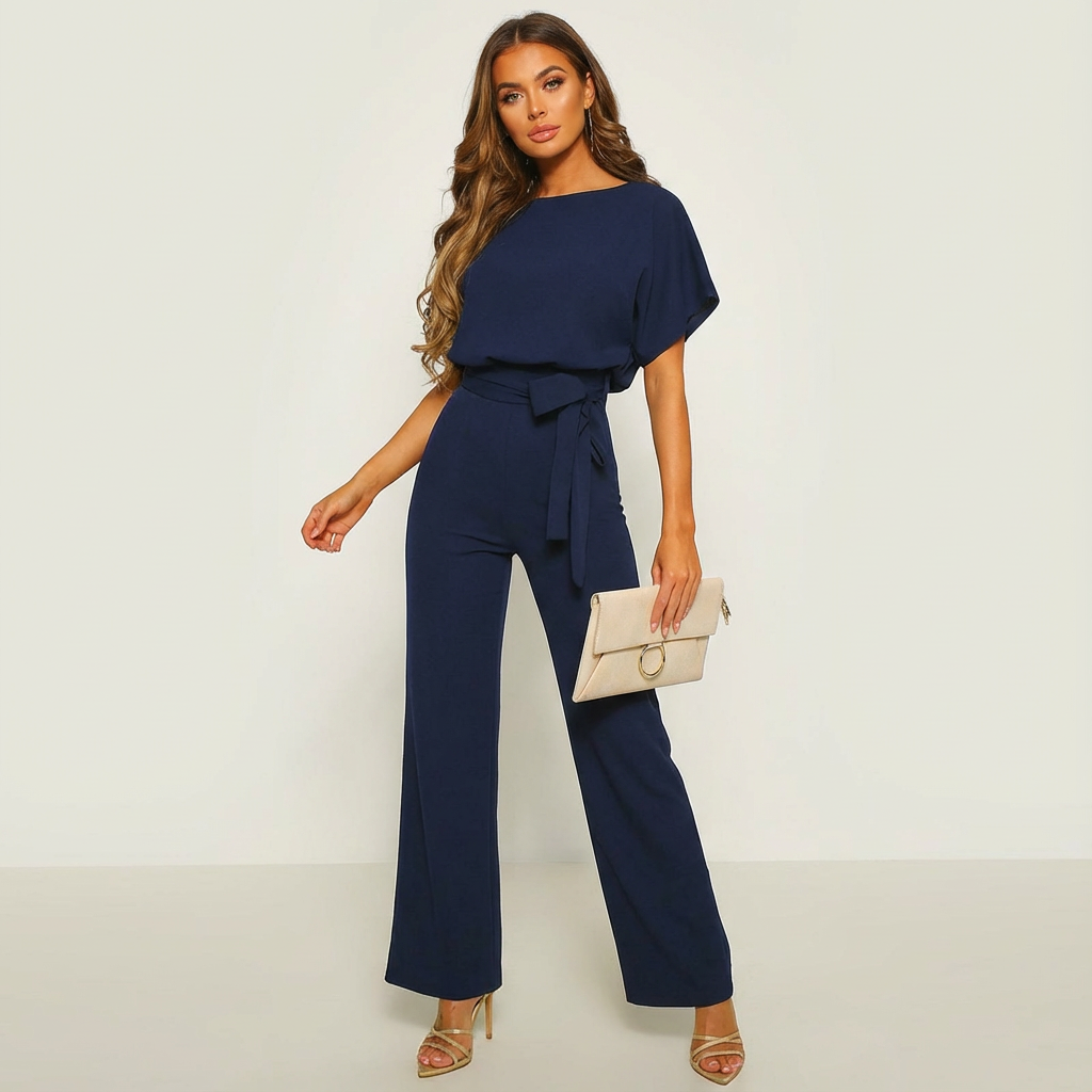 Marlowe | Wide-Leg Tie-Waist Jumpsuit