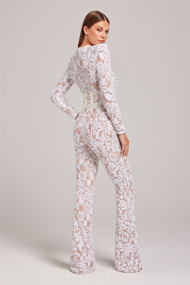 Harlow | Lace-Trim Sleeveless Jumpsuit