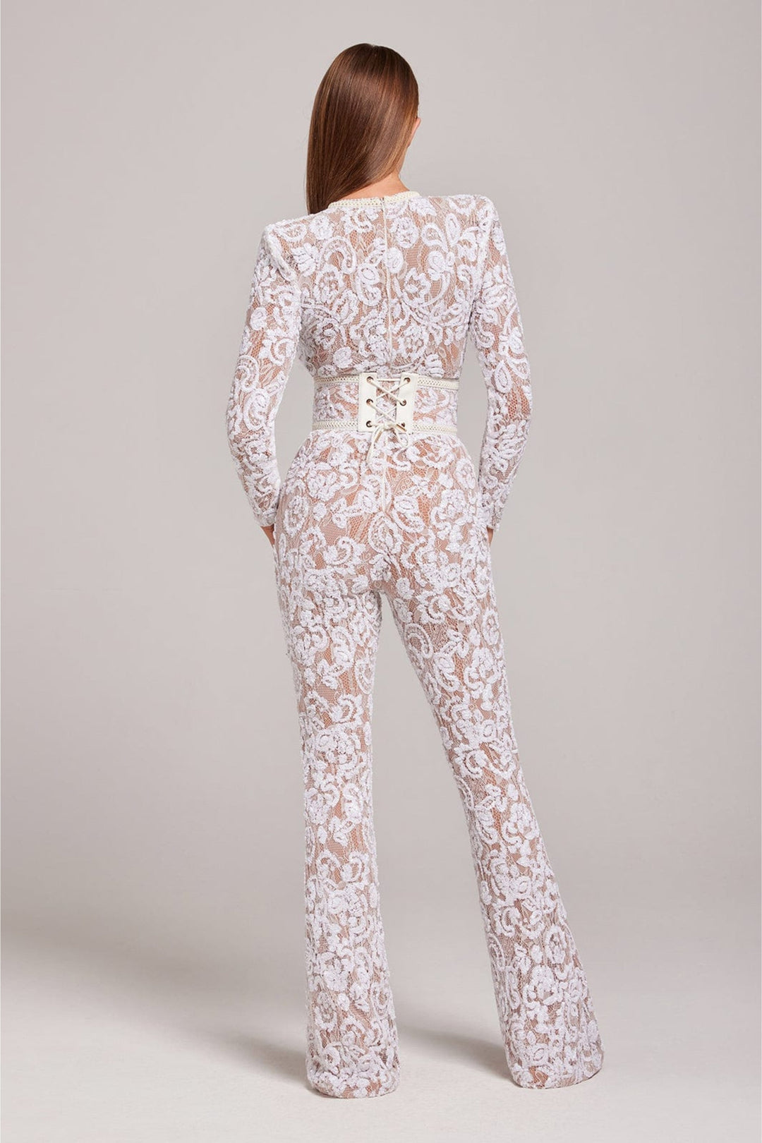 Harlow | Lace-Trim Sleeveless Jumpsuit
