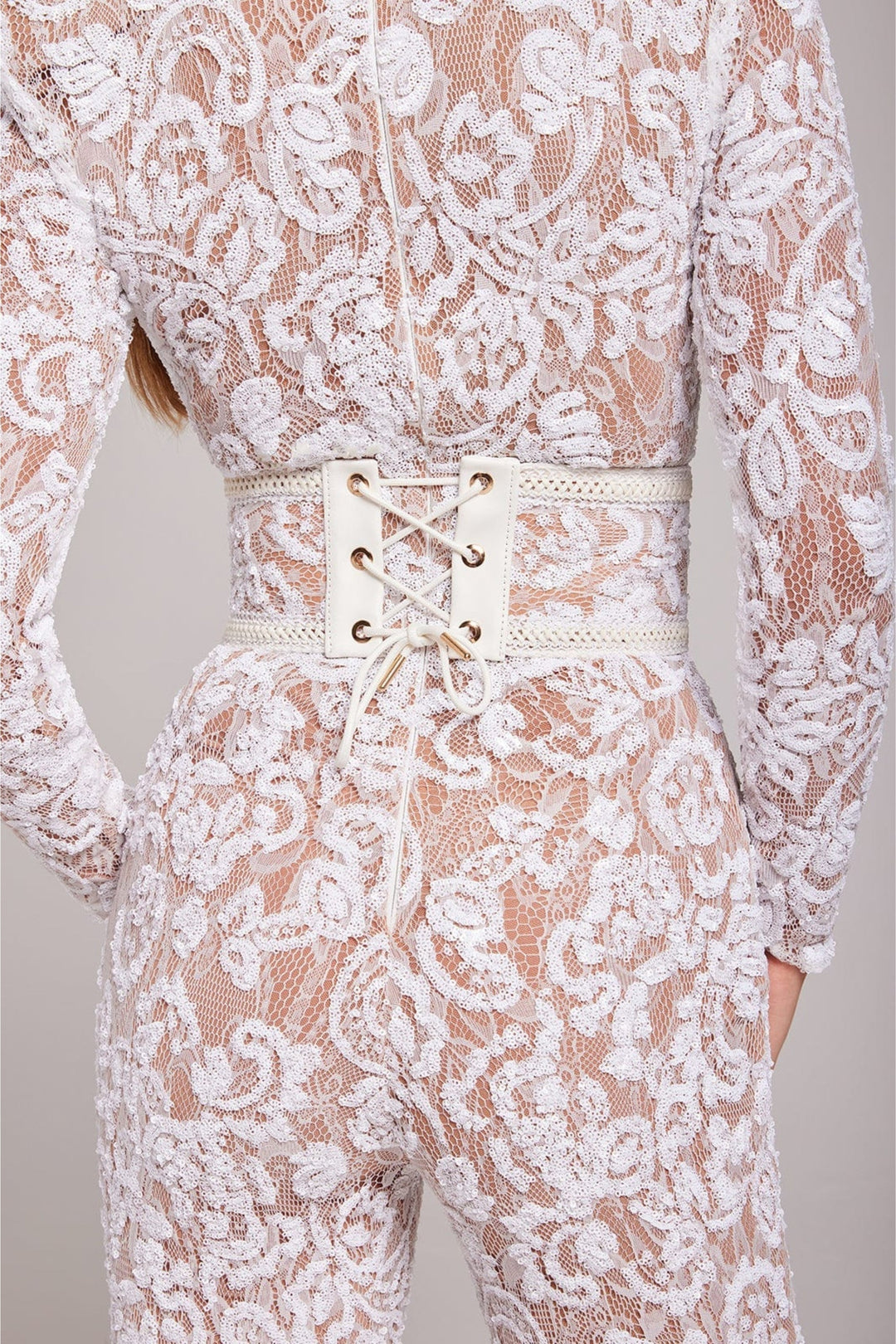 Harlow | Lace-Trim Sleeveless Jumpsuit