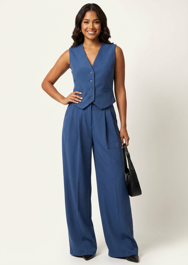 Josephine | Sleeveless Tailored Blazer Set
