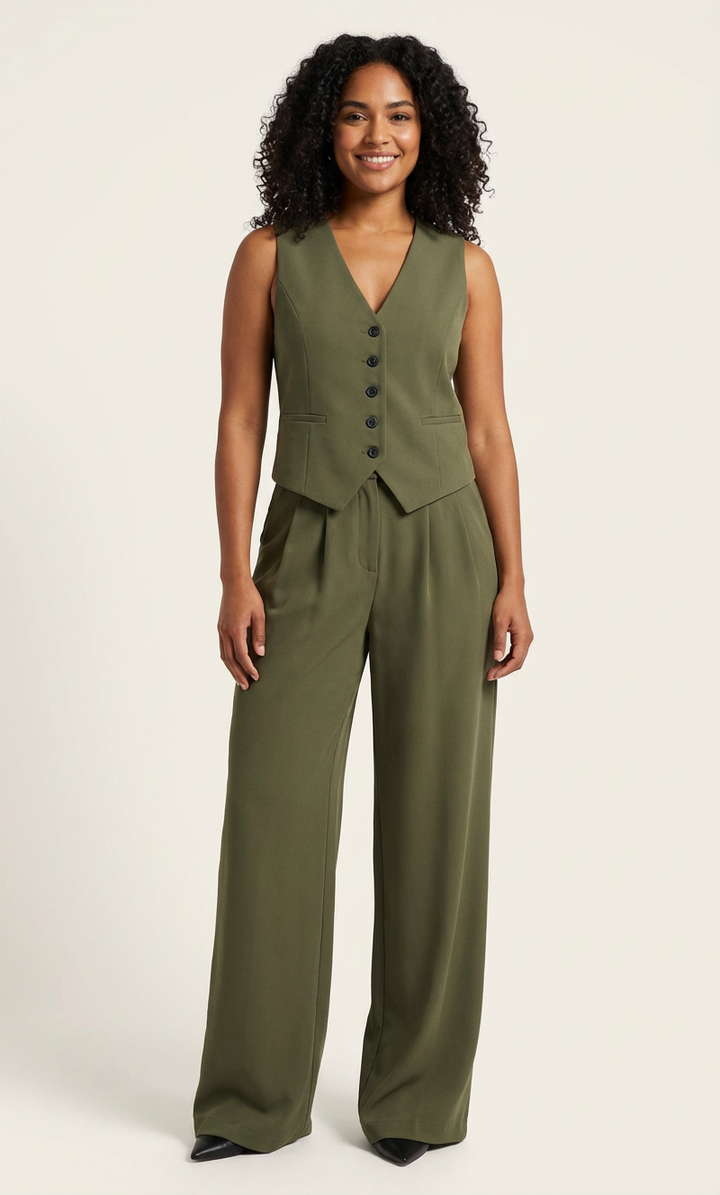 Josephine | Sleeveless Tailored Blazer Set