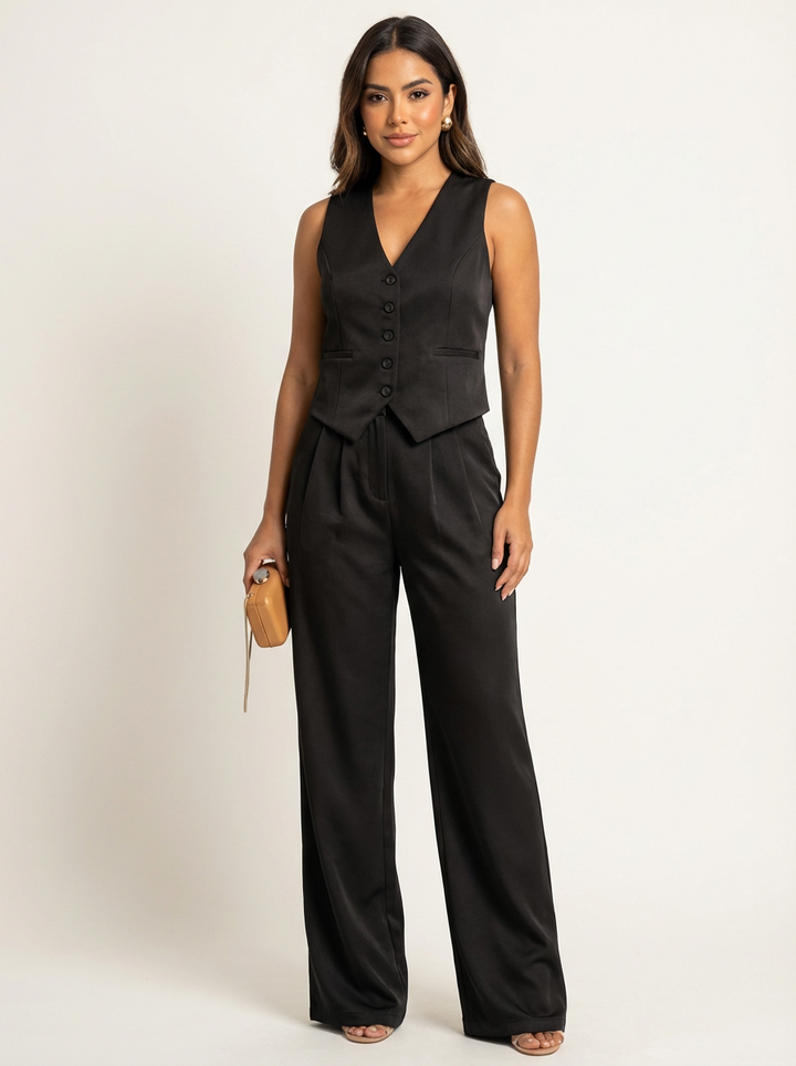 Josephine | Sleeveless Tailored Blazer Set