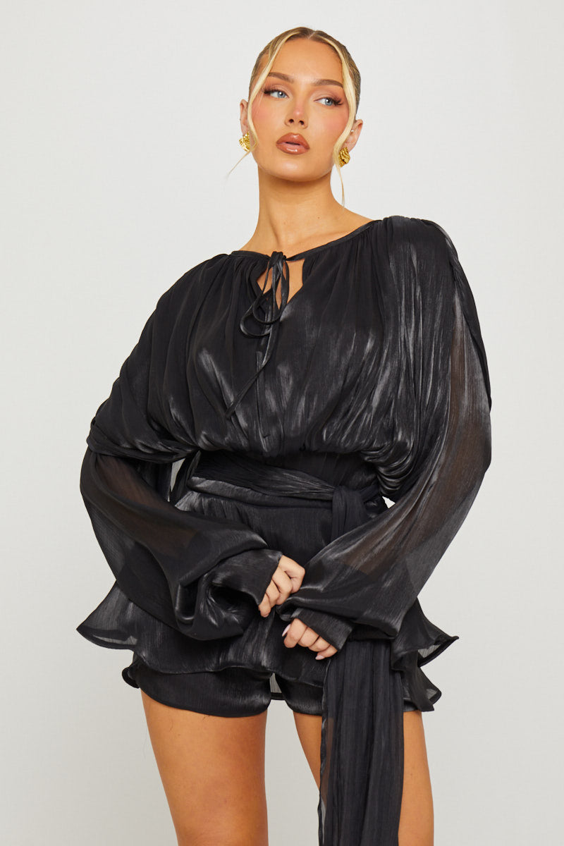 Ella | Pleated Ruffle Mini Dress