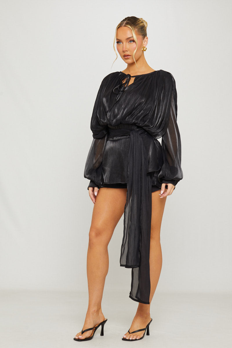 Ella | Pleated Ruffle Mini Dress