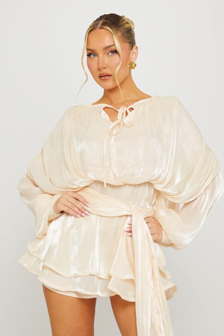 Ella | Pleated Ruffle Mini Dress